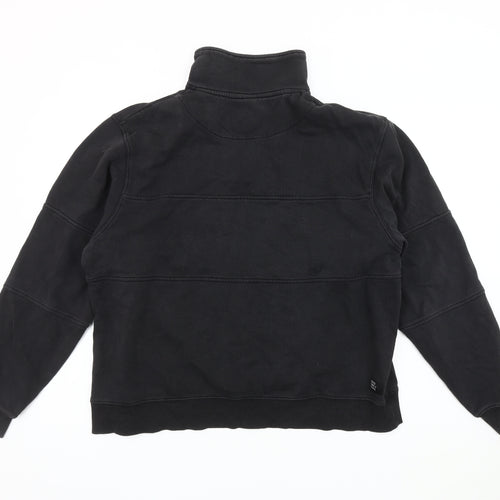 United Tribes of Ghanda Women's Black Henley Sweatshirt Size 10