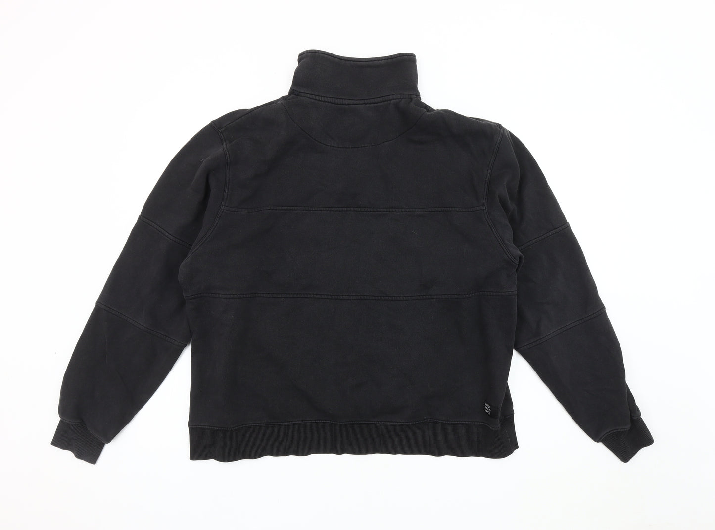 United Tribes of Ghanda Women's Black Henley Sweatshirt Size 10