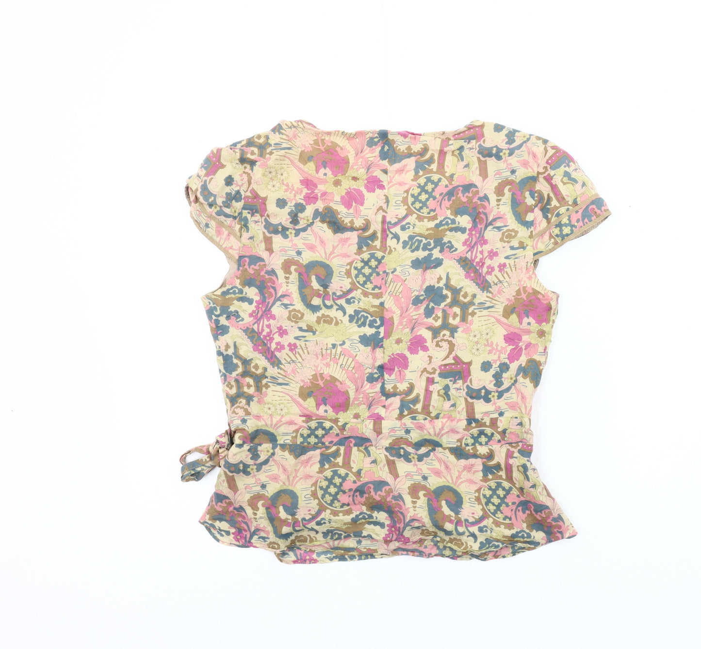 Whistles Women's Multicoloured Floral Wrap Blouse Size 12