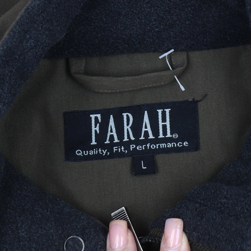 Farah Men's Brown Polyester Jacket Size L