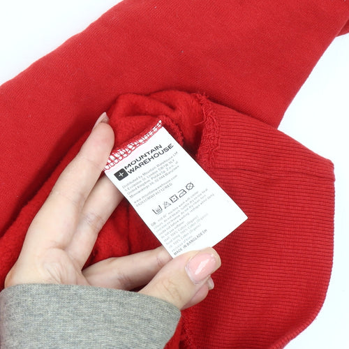 Mountain Warehouse Unisex Red Hoodie Size 12