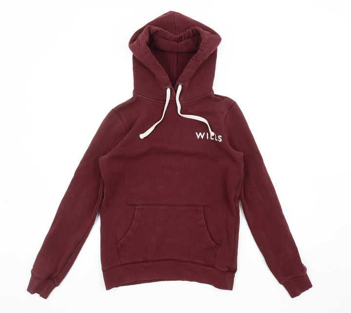Jack Wills Women's Red Hoodie S - Classic Pullover Knit