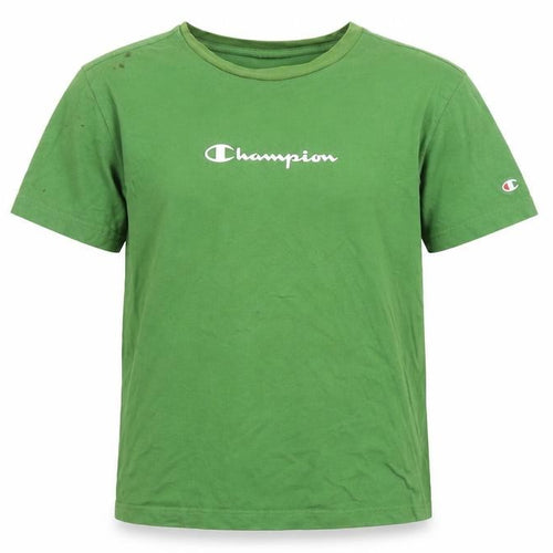 Champion Men's Green Crew Neck T-Shirt - Size S