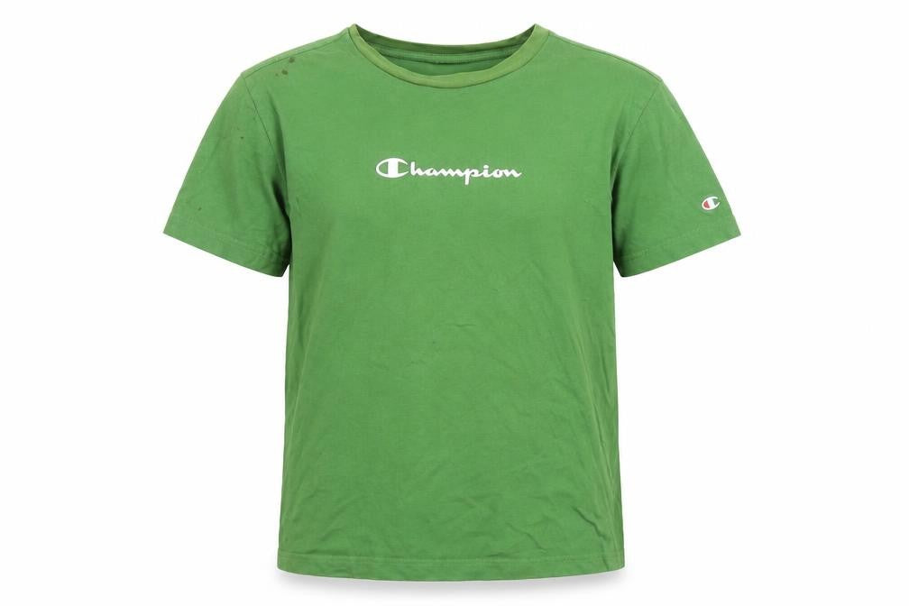 Champion Men's Green Crew Neck T-Shirt - Size S