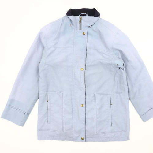 EWM Women's Blue Jacket, Size 10, Full Zip Casual