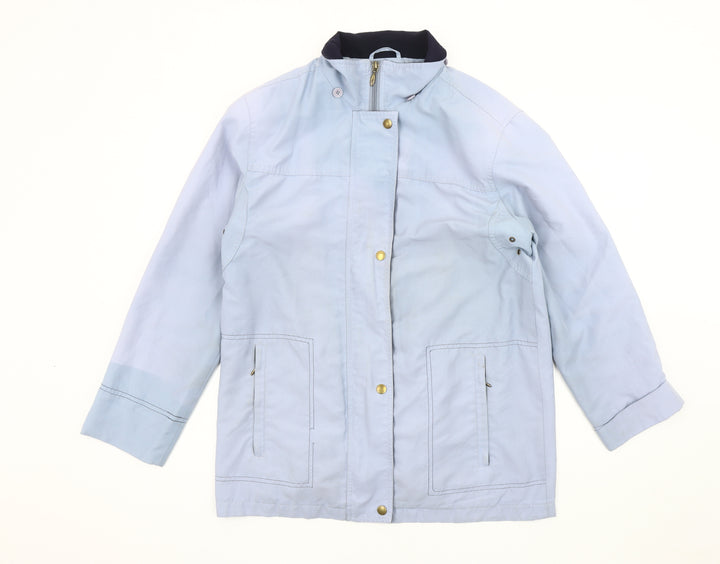 EWM Women's Blue Jacket, Size 10, Full Zip Casual