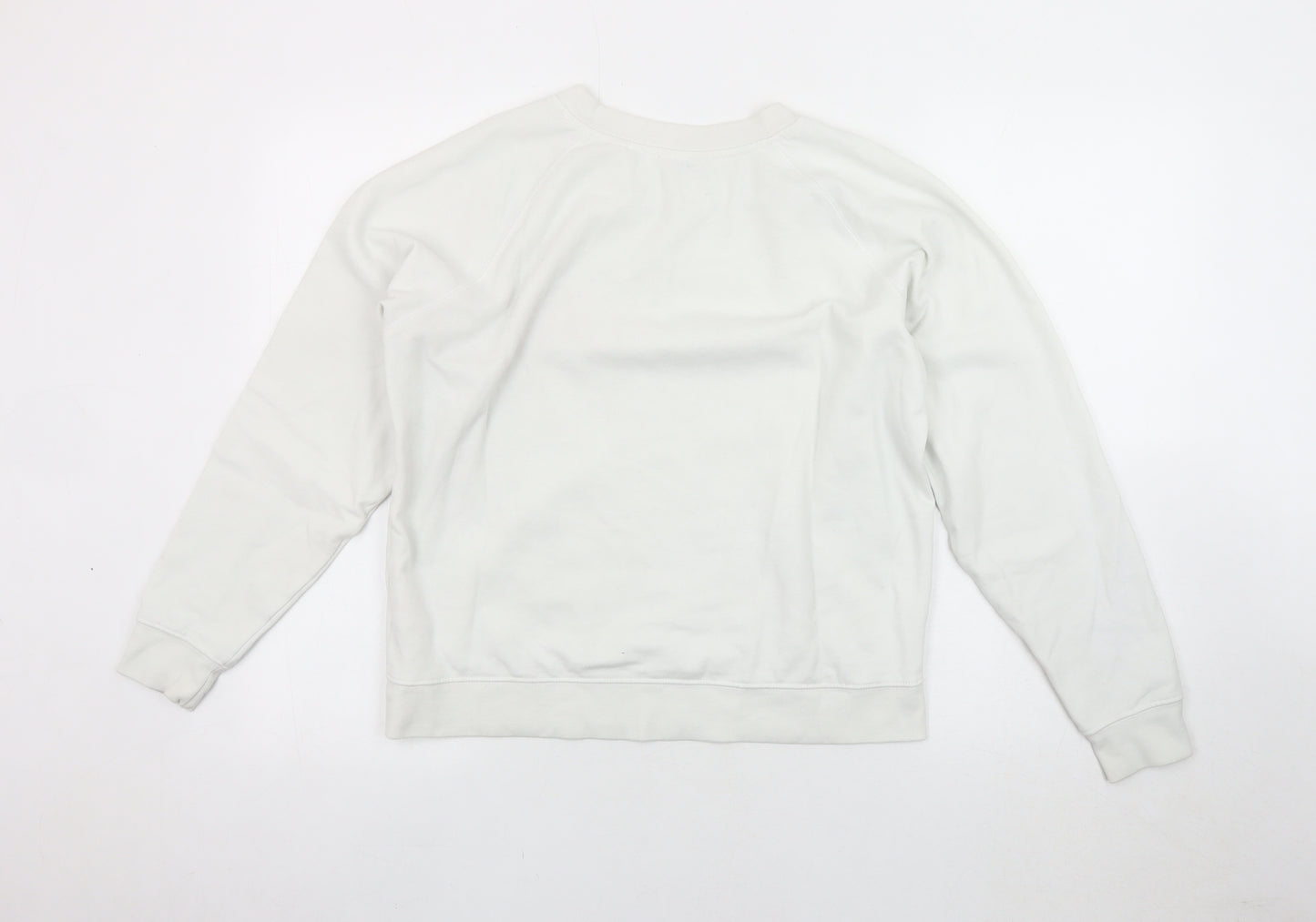 Jack Wills Women's White Logo Pullover Sweatshirt