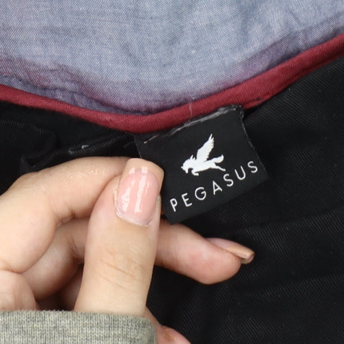 Pegasus Men's Black Cotton Trousers, Size 40, Excellent Condition