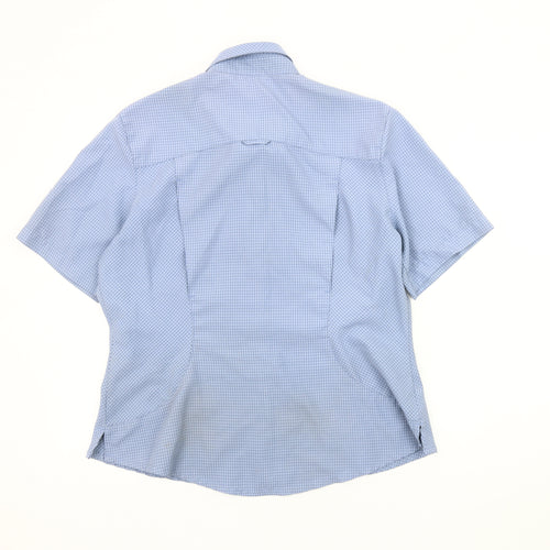 Karrimor Women's Blue Check Button-Up Shirt Size 14