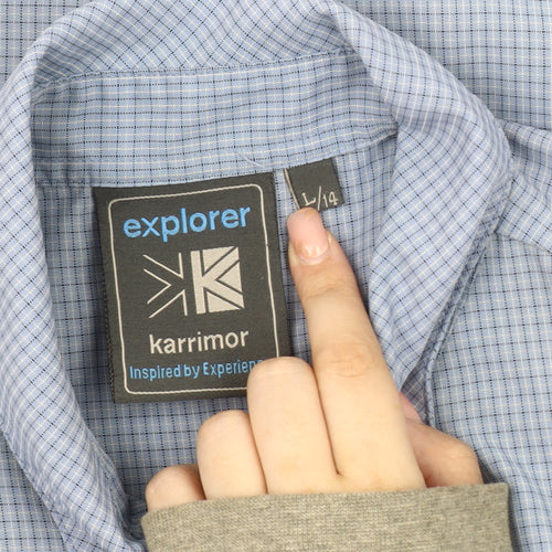 Karrimor Women's Blue Check Button-Up Shirt Size 14