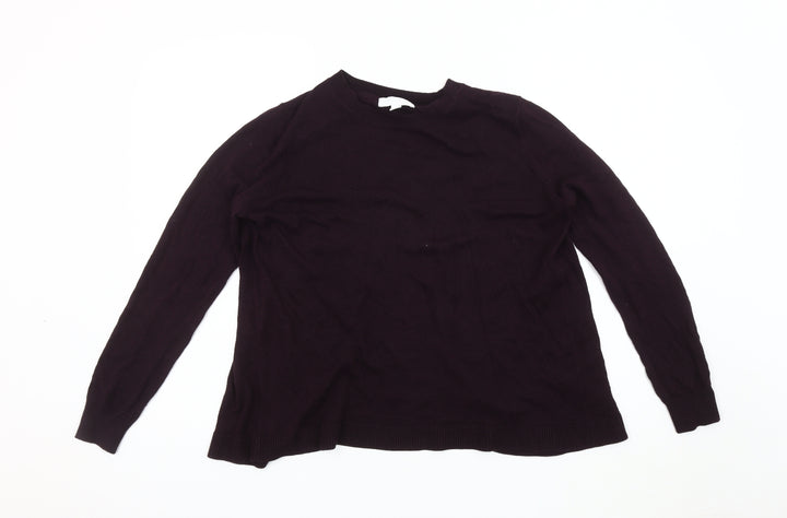 The White Company Women’s Black Crew Neck Pullover, Size 8