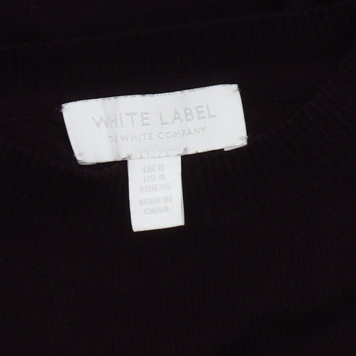 The White Company Women’s Black Crew Neck Pullover, Size 8