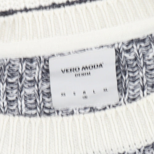 Vero Moda Women's Ivory Striped Pullover, Size S