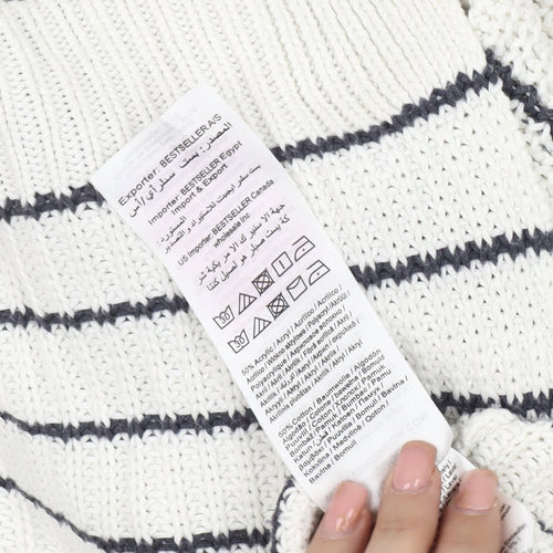 Vero Moda Women's Ivory Striped Pullover, Size S