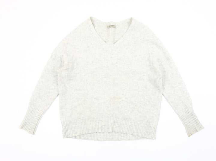 AllSaints Womens Ivory V-Neck Jumper Medium