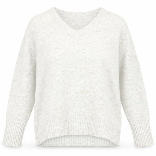 AllSaints Womens Ivory V-Neck Jumper Medium