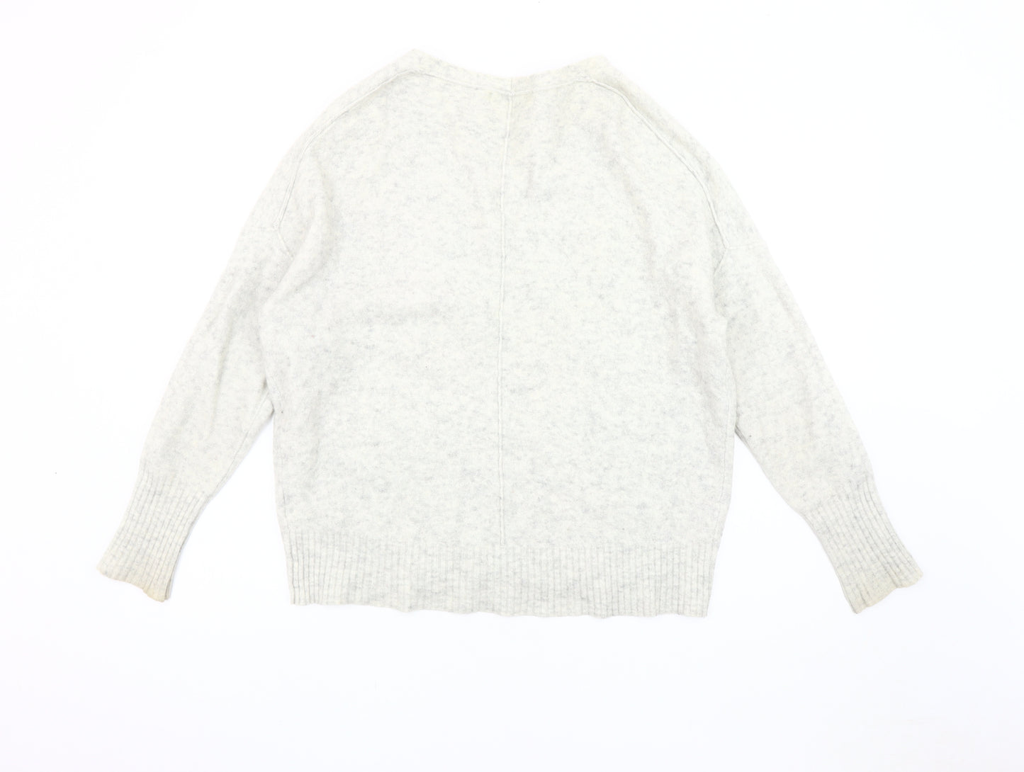 AllSaints Womens Ivory V-Neck Jumper Medium