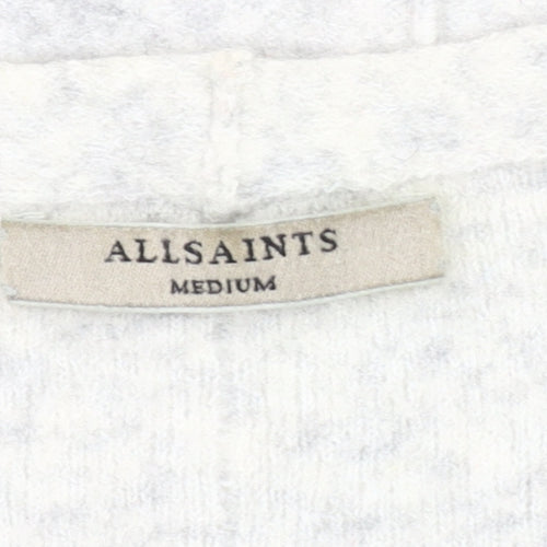 AllSaints Womens Ivory V-Neck Jumper Medium