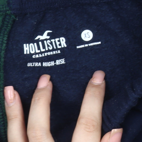 Hollister Womens Jogger Trousers Green Black XS
