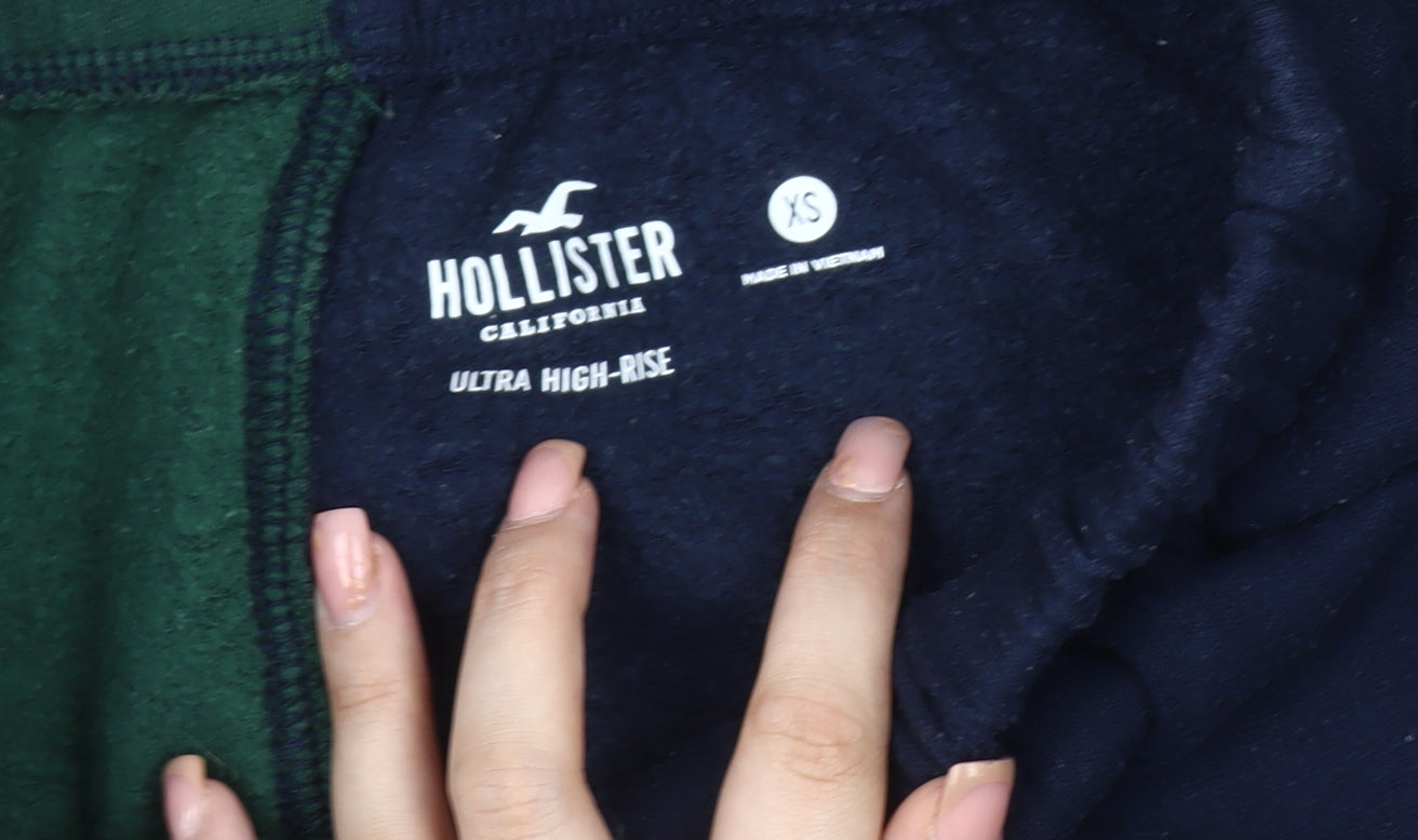 Hollister Womens Jogger Trousers Green Black XS
