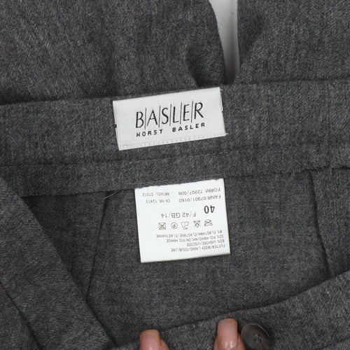 Basler Womens Grey Viscose Trousers Size 12