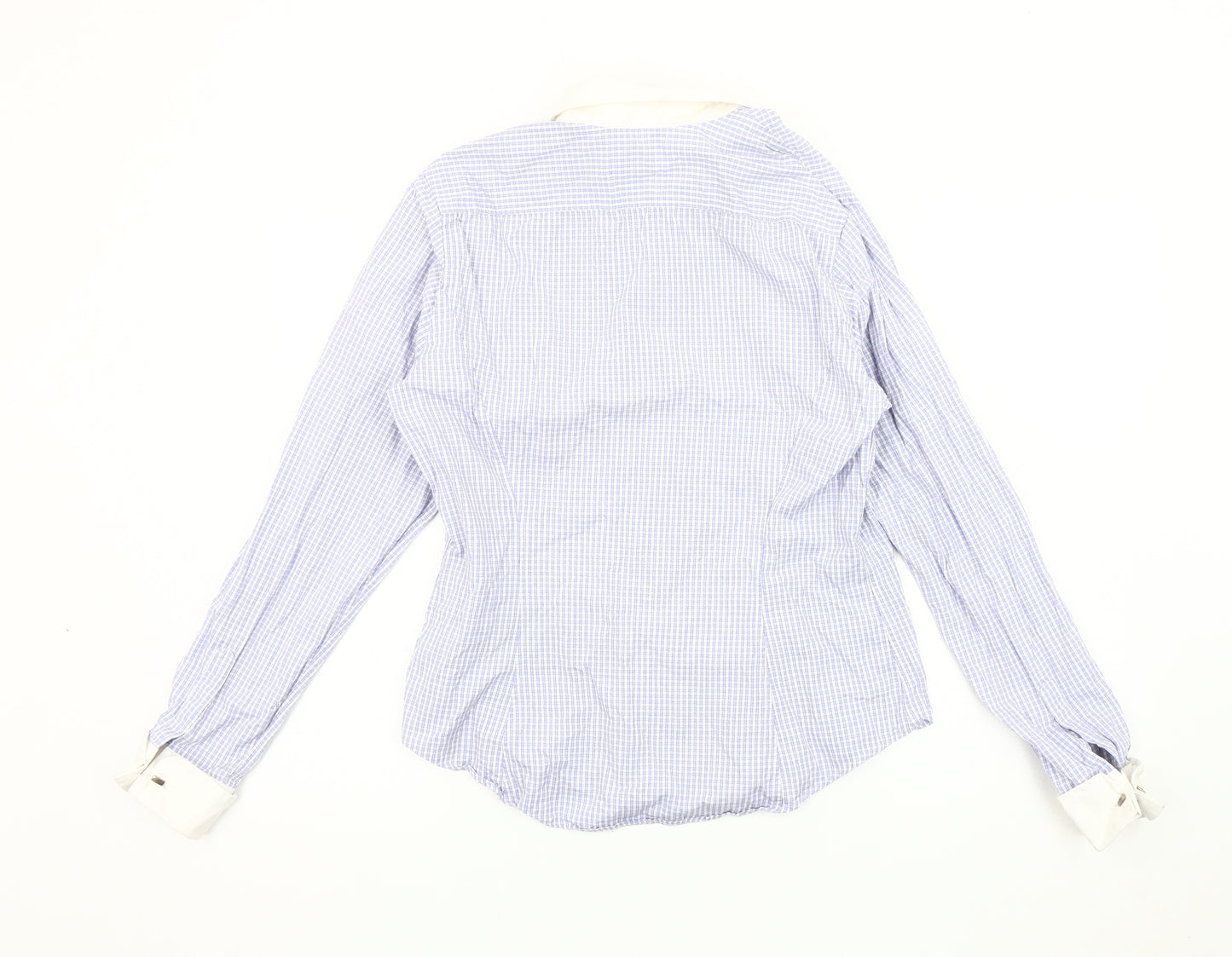 T.M. Lewin Women's Blue Check Button-Up Shirt Size 12