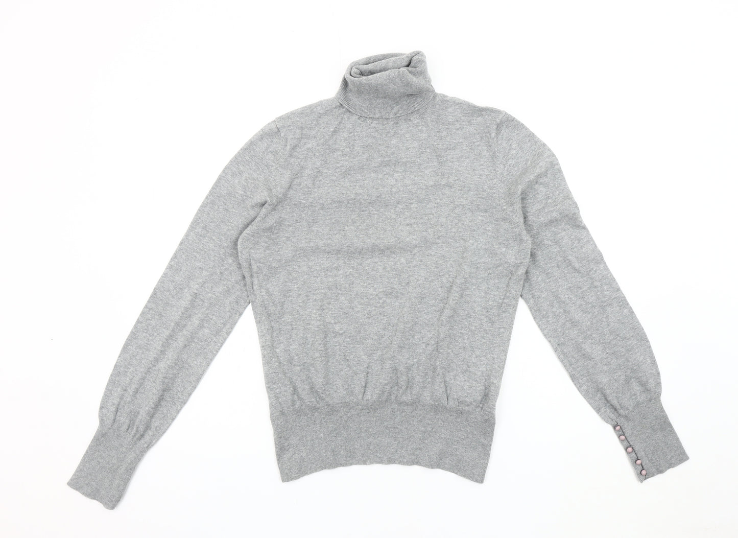 Oasis Women’s Grey Roll Neck Pullover Jumper Size 16