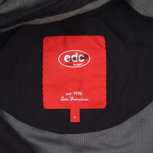 EDC by Esprit Men's Black XL Hooded Jacket