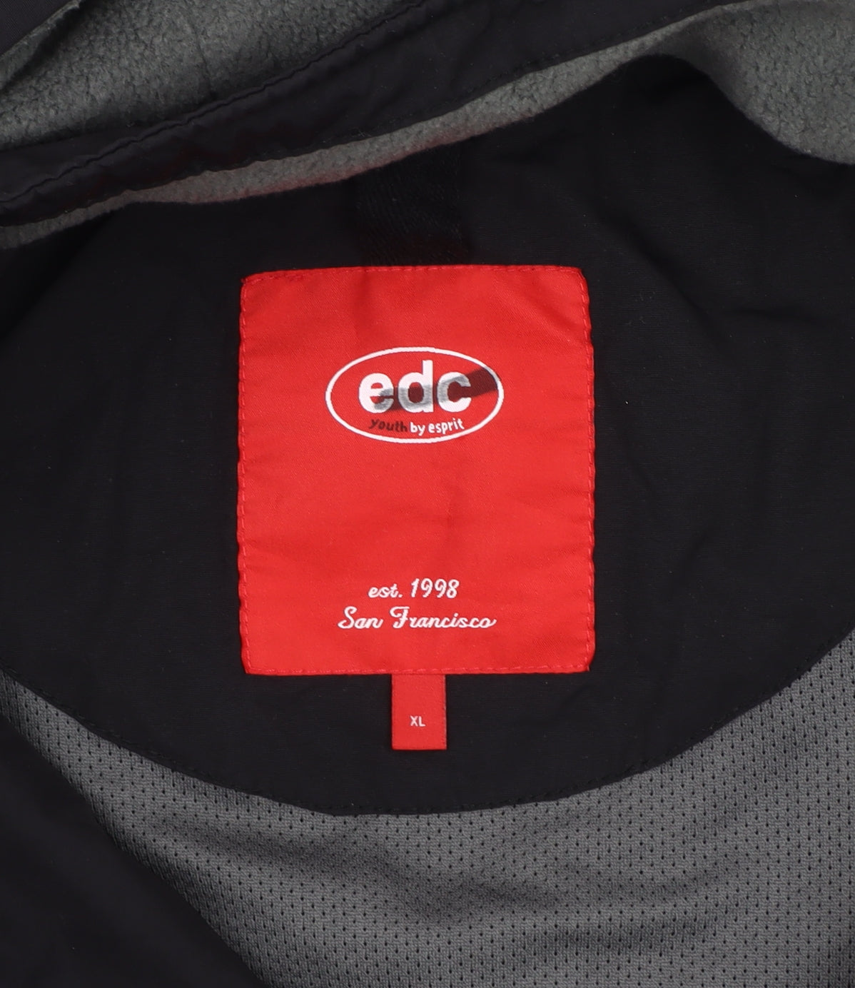 EDC by Esprit Men's Black XL Hooded Jacket