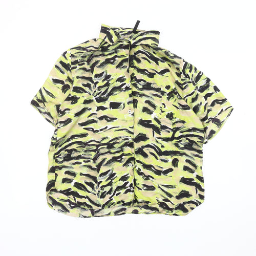 Topshop Women's Multicoloured Button-Up Shirt Size 12