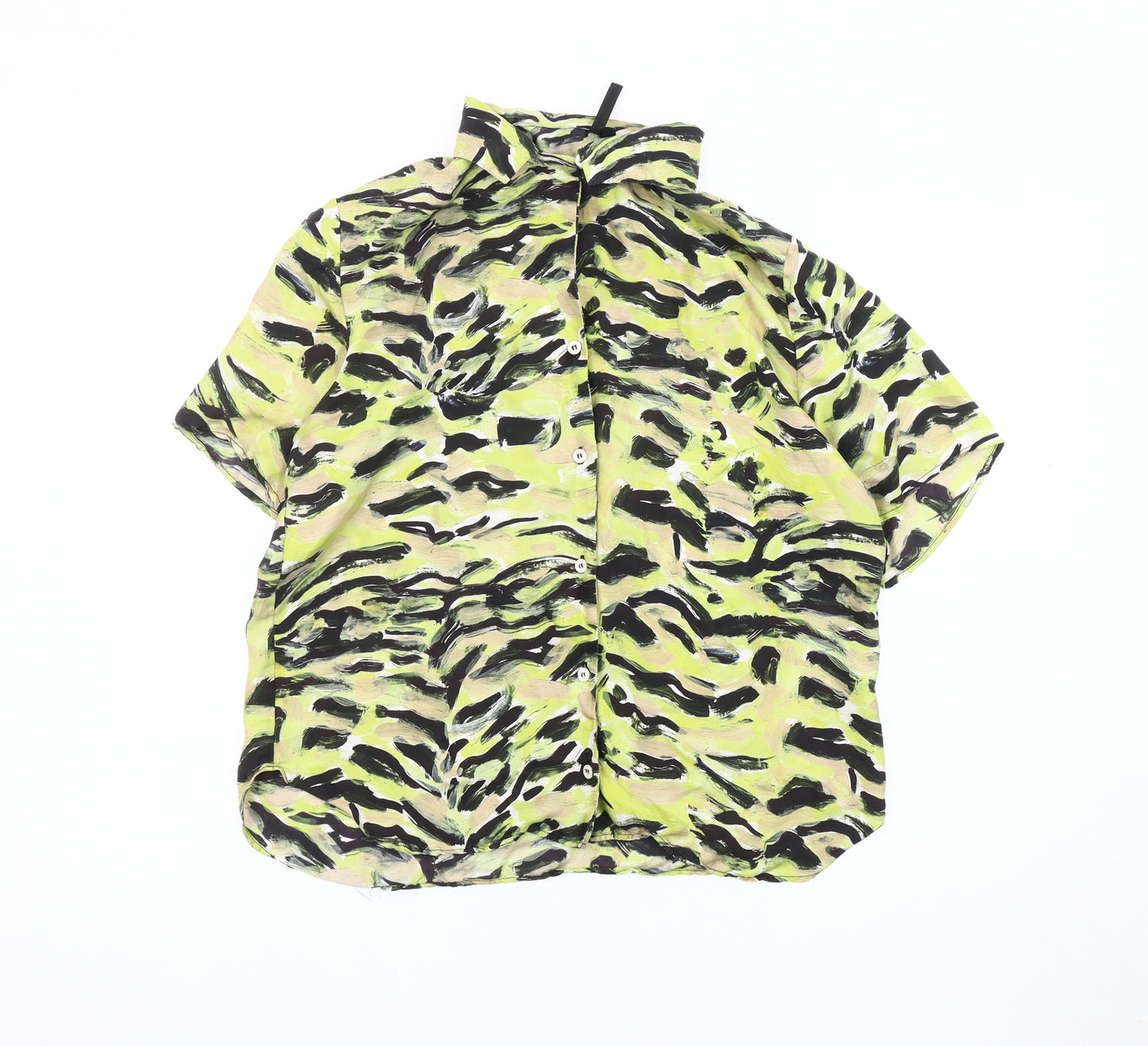 Topshop Women's Multicoloured Button-Up Shirt Size 12