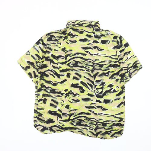 Topshop Women's Multicoloured Button-Up Shirt Size 12