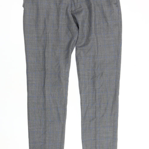 Moss 1851 Men's Grey Plaid Dress Pants 34