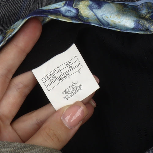 Moss 1851 Men's Grey Plaid Dress Pants 34