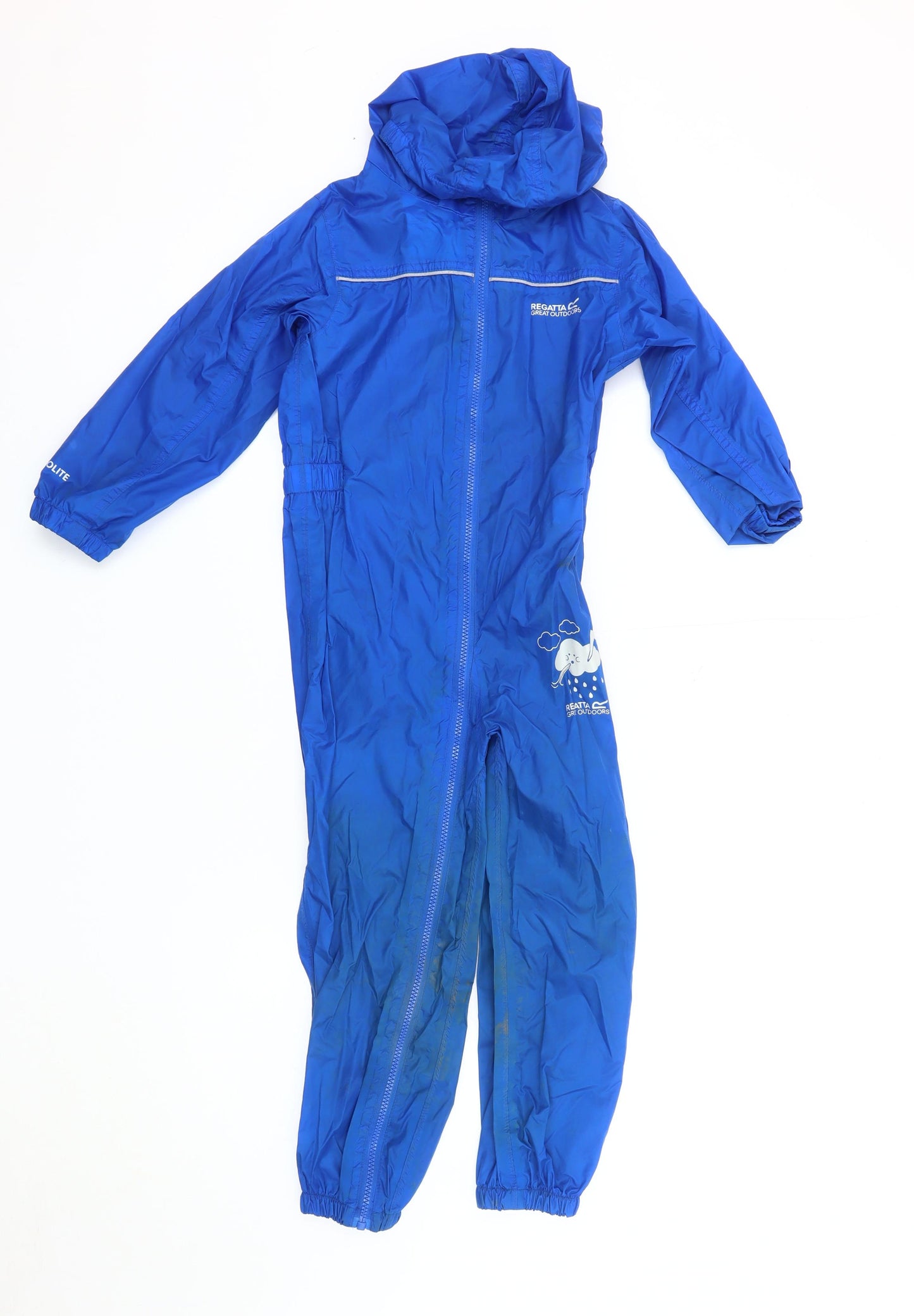 Regatta Boys Blue Snowsuit, Size 6-7, Waterproof Hooded