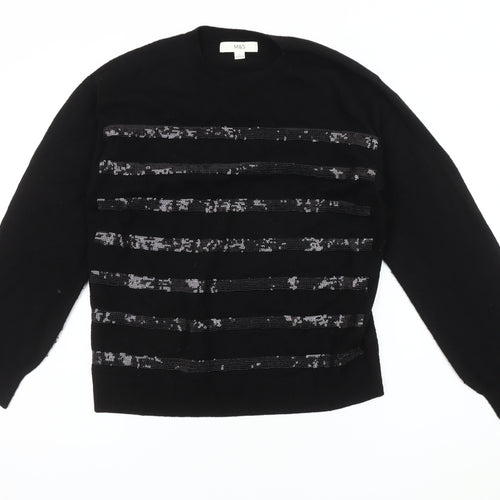 Marks and Spencer Women's Black Sequin Pullover Jumper, Size S