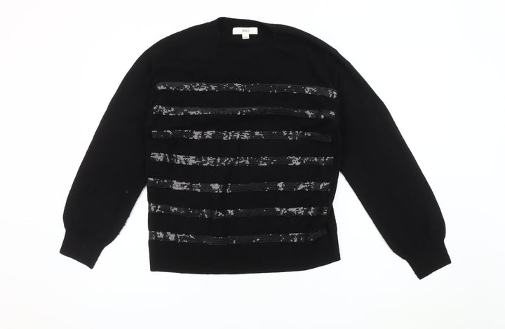 Marks and Spencer Women's Black Sequin Pullover Jumper, Size S