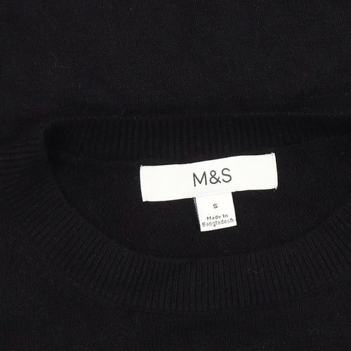 Marks and Spencer Women's Black Sequin Pullover Jumper, Size S