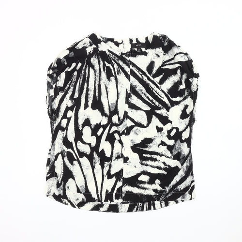 Next Women's Black Animal Print Top Size 16