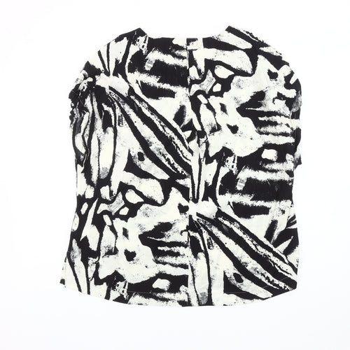 Next Women's Black Animal Print Top Size 16