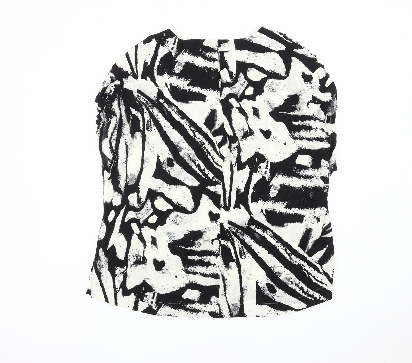 Next Women's Black Animal Print Top Size 16