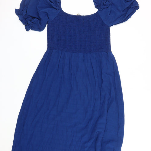 Apricot Women's Blue Puff Sleeve Dress Size 14