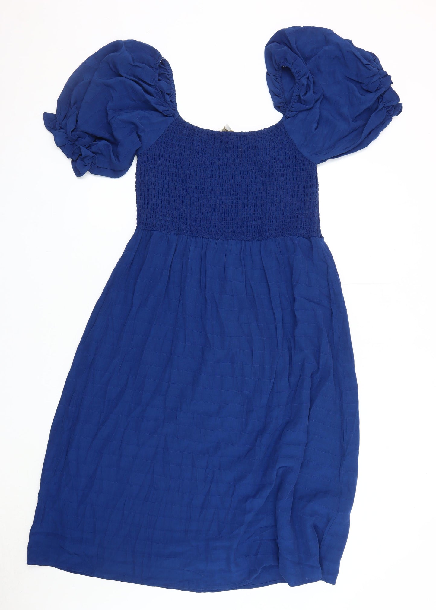 Apricot Women's Blue Puff Sleeve Dress Size 14