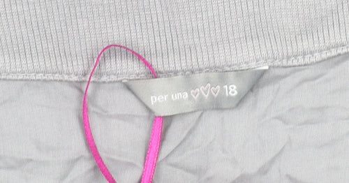 Per Una Women's Grey Tunic, Size 18, Casual Style