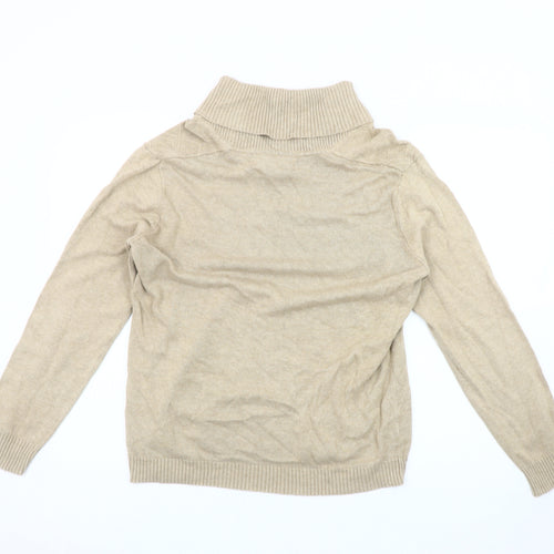 Perry Ellis Men's Beige Roll Neck Pullover Jumper M