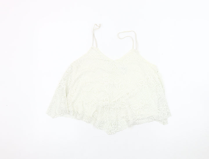 American Eagle Women's Ivory Camisole Tank Top S