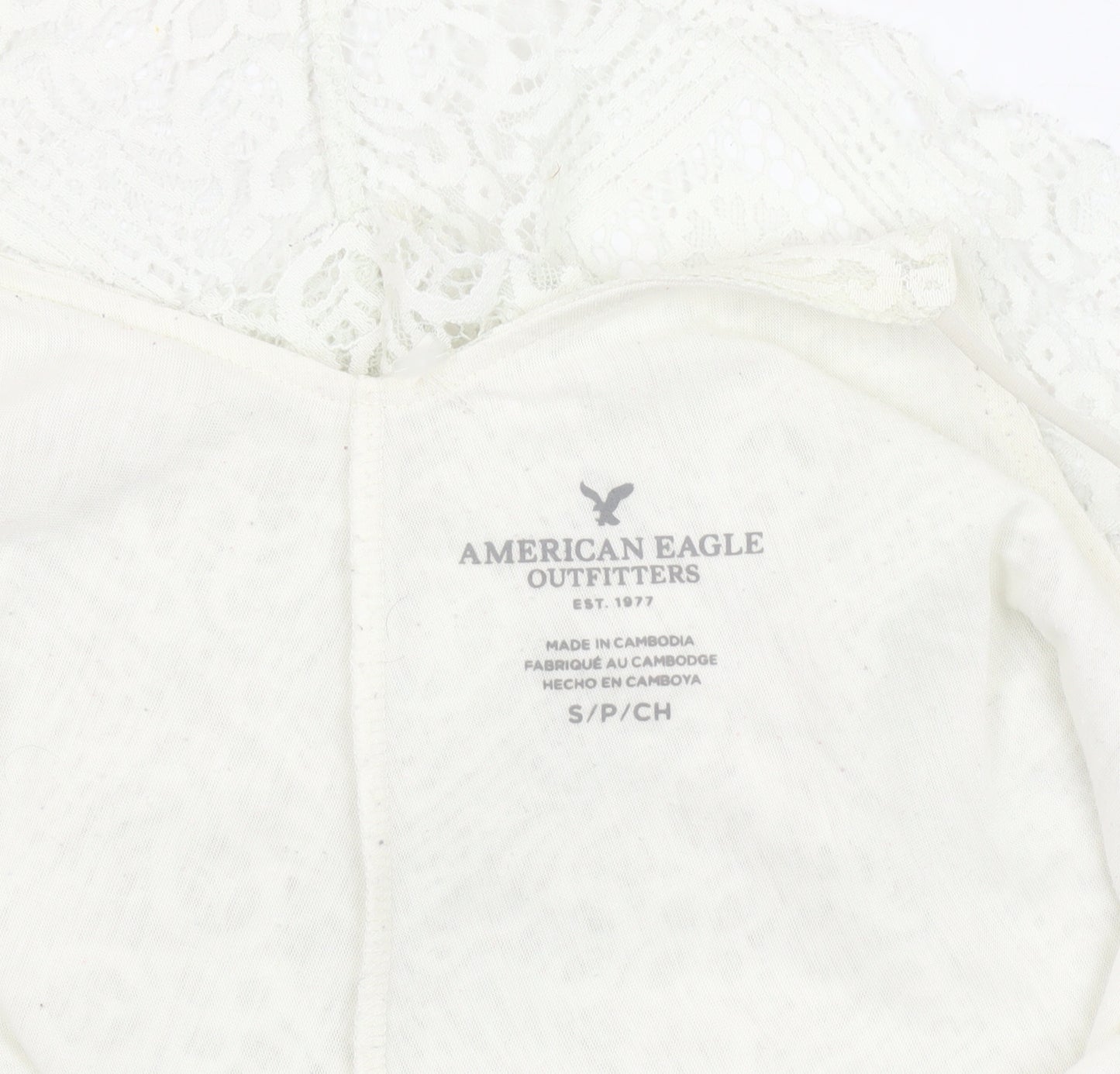 American Eagle Women's Ivory Camisole Tank Top S