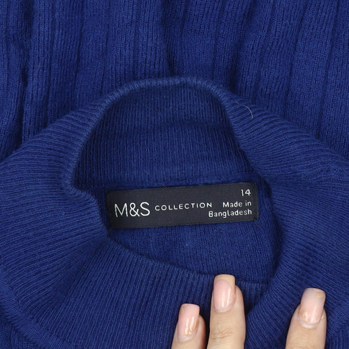 Marks and Spencer Women's Blue Pullover Jumper Size 14