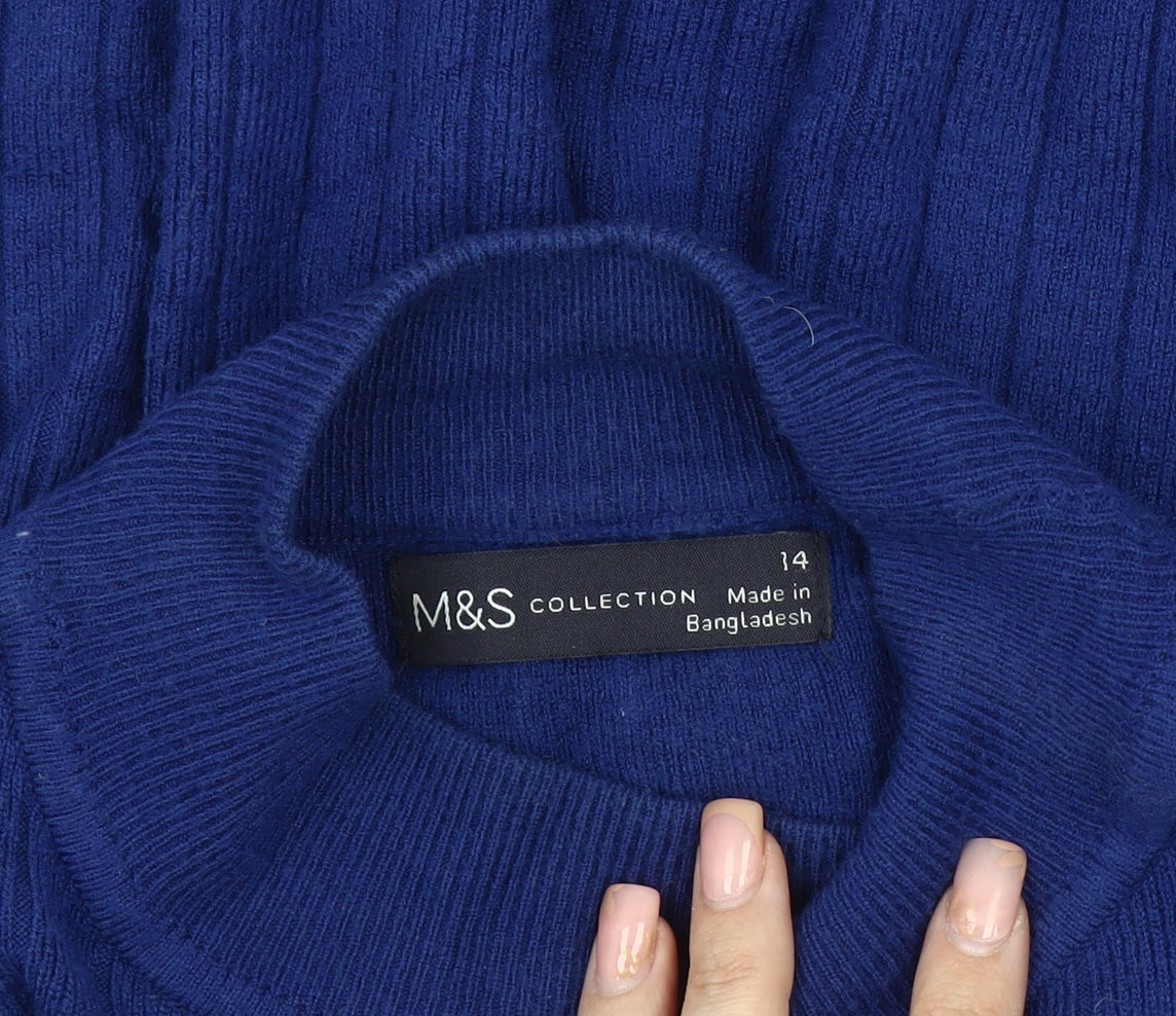 Marks and Spencer Women's Blue Pullover Jumper Size 14
