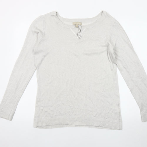 Banana Republic Women's Ivory Knit Pullover Jumper Size L